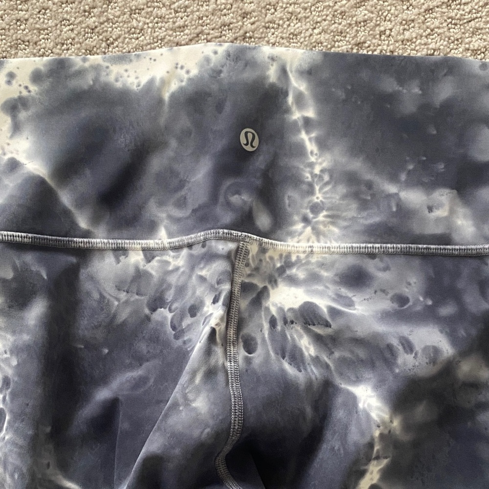 Lululemon wunder under luxtremeTie-Dye Leggings - navy Marble luxtreme
